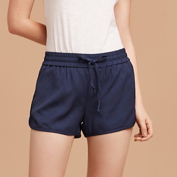 Aritzia Pants - ARITZIA Wilfred Free Knowles Shorts Pull On Drawstring Waist Short Navy Blue M